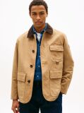 Beige Relaxed Waxed Barn Jacket  Men