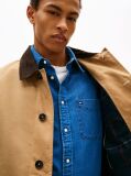 Beige Relaxed Waxed Barn Jacket  Men