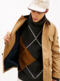 Beige Relaxed Waxed Barn Jacket  Men