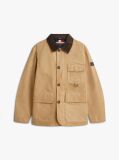 Beige Relaxed Waxed Barn Jacket  Men