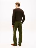 Blue Washed Textured Sateen Utility Trousers  Men