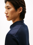 Blue Regular Fit Long Sleeve Polo Shirt  Men