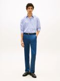 Blue Denton Satin Straight Leg Chinos  Men