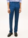 Blue Denton Satin Straight Leg Chinos  Men