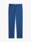 Blue Denton Satin Straight Leg Chinos  Men