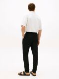Black Harlem Tapered Leg Linen Blend Chinos  Men