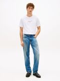 Άσπρο Βαμβακερό T-Shirt Με Κλασική Λαιμόκοψη Και Λογότυπο  Άνδρες