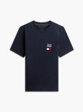 Blue Logo Embroidery Jersey Crew Neck T-Shirt  Men