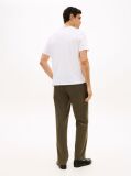 White Logo Embroidery Jersey Crew Neck T-Shirt  Men
