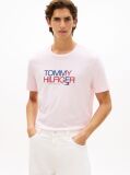 Pink Logo Graphic Crew Neck T-Shirt  Men
