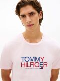 Pink Logo Graphic Crew Neck T-Shirt  Men