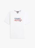 White Logo Graphic Crew Neck T-Shirt  Men