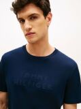 Μπλε T-Shirt Με Tonal Λογότυπο  Άνδρες