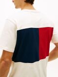 Μπεζ Άνετο T-Shirt Με Κεντητό Σημαιάκι  Άνδρες
