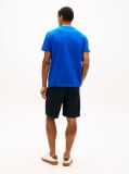 Blue Multicolour Logo Graphic Crew Neck T-Shirt  Men