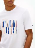 White Multicolour Logo Graphic Crew Neck T-Shirt  Men