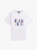 White Multicolour Logo Graphic Crew Neck T-Shirt  Men