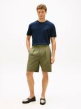 Blue Tonal Logo Embroidery Crew Neck T-Shirt  Men
