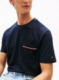 Blue Global Stripe Pocket Pique Jersey T-Shirt  Men