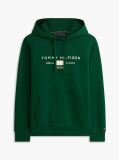 Green Logo Terry Drawstring Hoody  Men