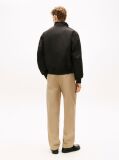 Black Logo Embroidery Racing Jacket  Men