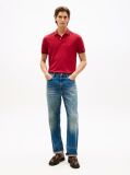 Red Regular Fit Tipped Pique Polo Shirt  Men