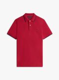 Red Regular Fit Tipped Pique Polo Shirt  Men