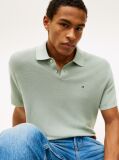 Green Relaxed Fit Knit Polo Shirt  Men