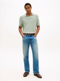 Green Relaxed Fit Knit Polo Shirt  Men