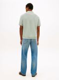 Green Relaxed Fit Knit Polo Shirt  Men