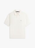 Beige Relaxed Fit Knit Polo Shirt  Men