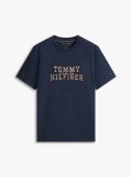 Μπλε T-Shirt Με Κλασική Λαιμόκοψη Και Κεντητό Λογότυπο  Άνδρες