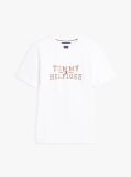 Άσπρο T-Shirt Με Κλασική Λαιμόκοψη Και Κεντητό Λογότυπο  Άνδρες