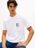 Άσπρο Performance T-Shirt Με Κεντητό Λογότυπο  Άνδρες