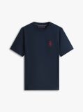 Blue TH Crest Embroidery Interlock Knit T-Shirt  Men
