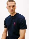 Blue TH Crest Embroidery Interlock Knit T-Shirt  Men