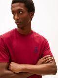 Red TH Crest Embroidery Interlock Knit T-Shirt  Men
