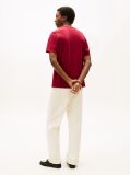 Red TH Crest Embroidery Interlock Knit T-Shirt  Men