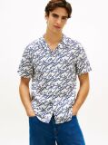 Multi Regular Fit Pure Linen Short Sleeve Shirt  Men
