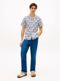 Multi Regular Fit Pure Linen Short Sleeve Shirt  Men