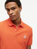 Orange Regular Fit Logo Pique Polo Shirt  Men