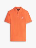 Orange Regular Fit Logo Pique Polo Shirt  Men