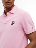 Pink Regular Fit Logo Pique Polo Shirt  Men