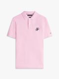 Pink Regular Fit Logo Pique Polo Shirt  Men