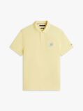 Yellow Regular Fit Logo Pique Polo Shirt  Men