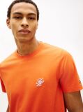 Orange Logo Embroidery Jersey T-Shirt  Men