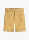 Brown Dover Crest Embroidery Washed Chino Bermuda Shorts  Men