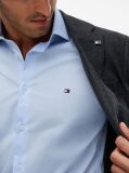 Blue Slim Fit Flag Embroidery Shirt  Men