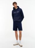 Blue Logo Drawstring Hoody  Men