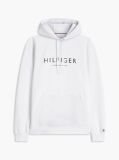 White Logo Drawstring Hoody  Men
